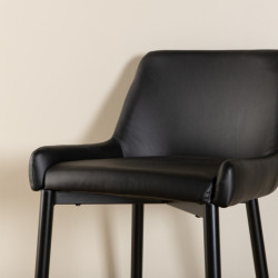 Lot de 2 tabourets avec dossier en simili MERLIN