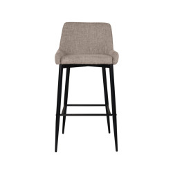 Lot de 2 tabourets confortables en tissu beige MERLIN