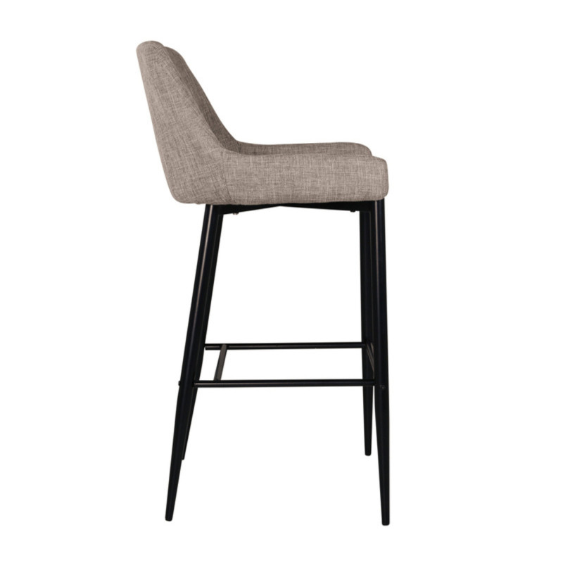 Lot de 2 tabourets confortables en tissu beige MERLIN