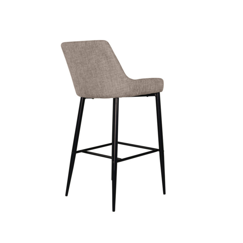 Lot de 2 tabourets confortables en tissu beige MERLIN