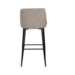 Lot de 2 tabourets confortables en tissu beige MERLIN
