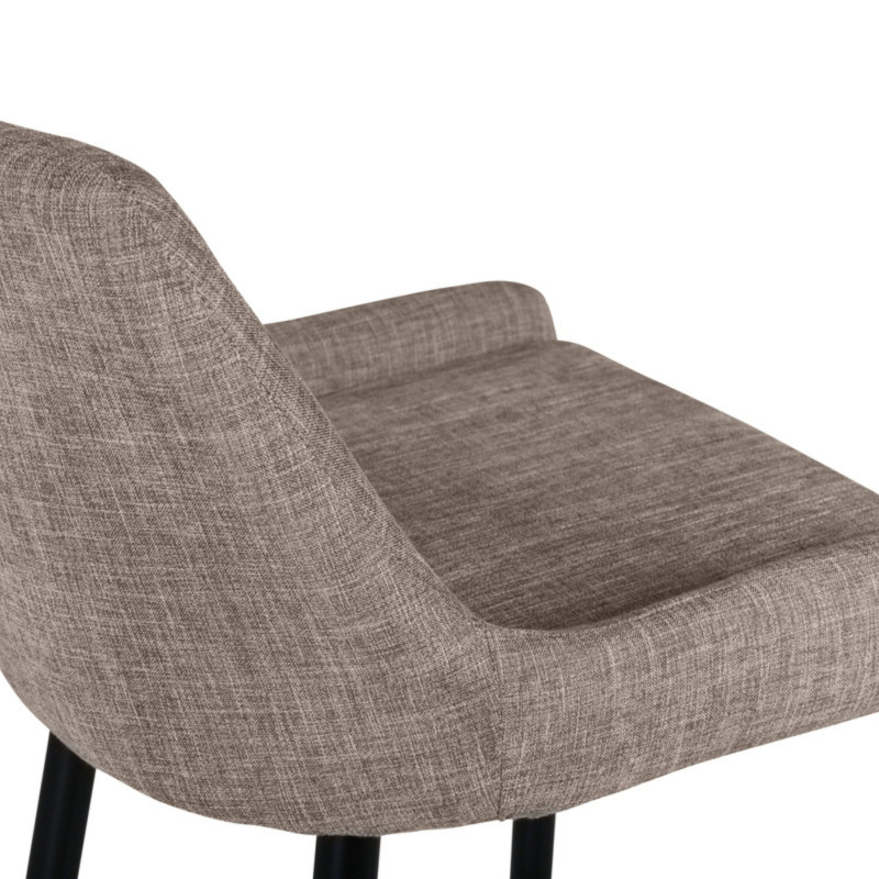 Lot de 2 tabourets confortables en tissu beige MERLIN