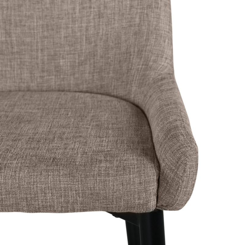 Lot de 2 tabourets confortables en tissu beige MERLIN