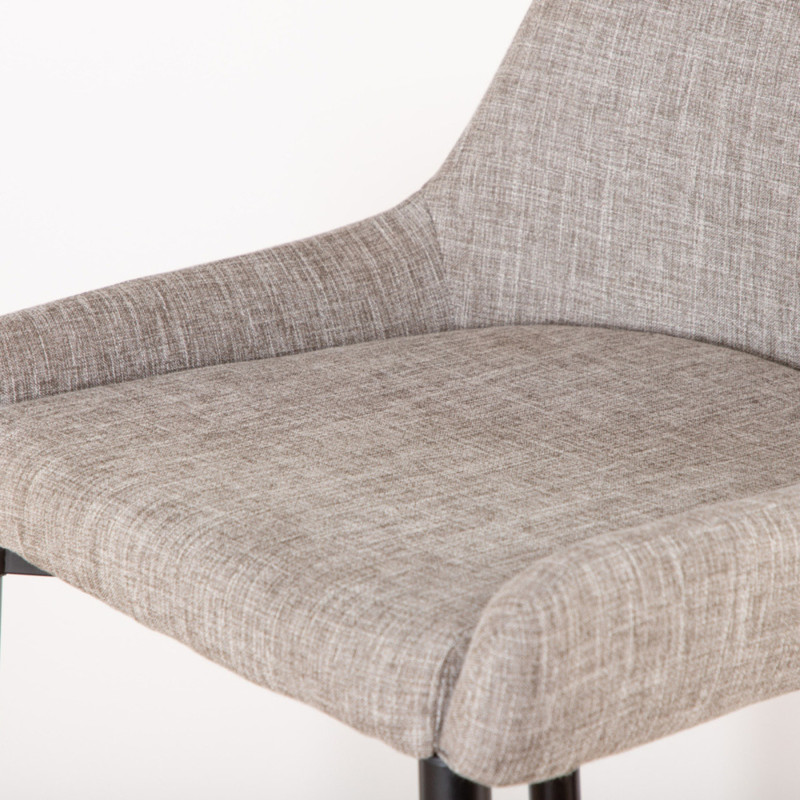 Lot de 2 tabourets confortables en tissu beige MERLIN