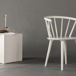 Lot de 2 chaises rétro en bois dossier arrondi CLARRIE