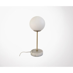 Lampe à poser marbre et laiton LOUBARN